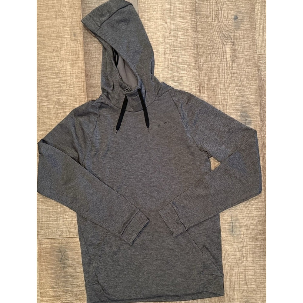 Nike Dri-FIT Men's Gray Hoodie S Pullover Long Sleeve Drawstring Logo